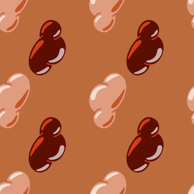 Basit, pürüzsüz bulutlar. İlkel sanat. Kumaş tasarımı, tekstil baskısı, ambalaj kağıdı, kapak için. Vektör illüstrasyonu