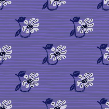 Dekoratif retro, soyut, dikişsiz desen. Klasik stilize çiçek arka planı. Kumaş tasarımı, tekstil baskısı, ambalaj kağıdı, kapak için. Vektör illüstrasyonu