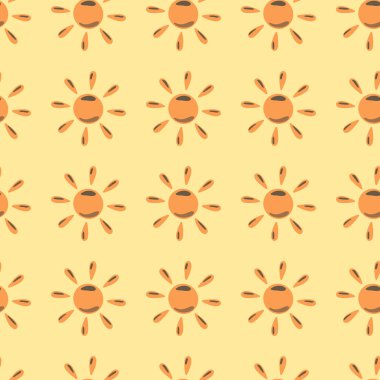 Güneşsiz el çizimi desen karalama tarzında. Geometrik baskı. Kumaş tasarımı için dekoratif zemin, tekstil baskısı, ambalaj, kapak. Vektör illüstrasyonu.