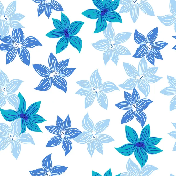 Nette Stilisierte Knospe Blumen Hintergrund Abstraktes Blumenmuster Schlichtem Stil Für — Stockvektor