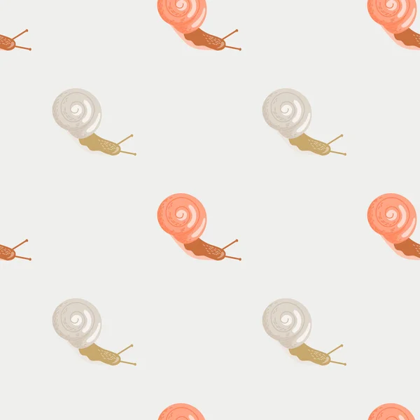 Cute Pola Siput Mulus Wallpaper Karakter Kartun Lucu Dengan Gaya - Stok Vektor
