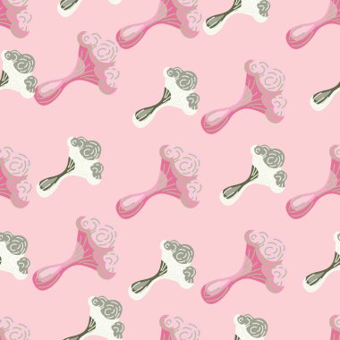 Basit psikedelik mantarlar kusursuz desenler. Sihirli sinek agarik duvar kağıdı. Baskı, tekstil, kumaş, moda, iç mekan ve ambalaj kağıdı için tasarlandı. Vektör illüstrasyonu