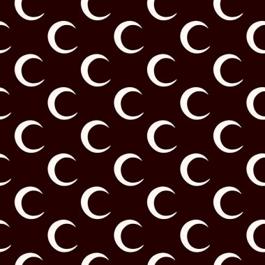 Basit ay siluetleri pürüzsüz desenler. Kumaş tasarımı, tekstil baskısı, ambalaj kağıdı, kapak için. Vektör illüstrasyonu