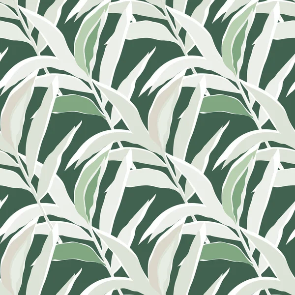 Stilisierte Tropische Palmblätter Tapete Jungle Palmblatt Nahtloses Muster Design Für — Stockvektor