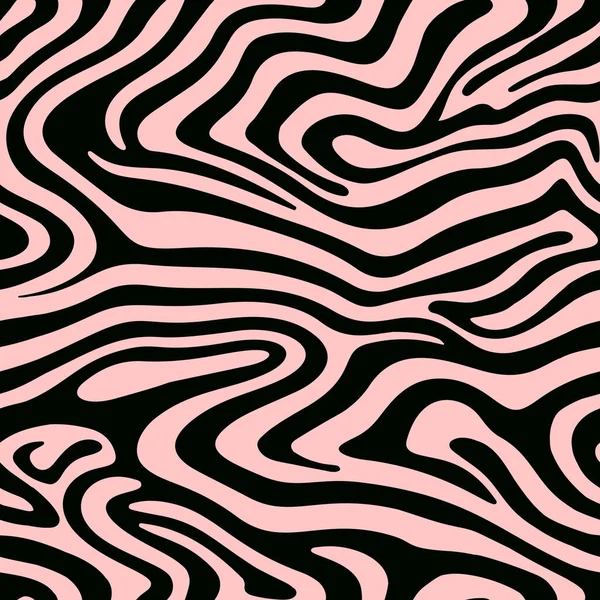 Curva Abstrato Forma Padrão Sem Costura Papel Parede Pele Zebra —  Vetores de Stock