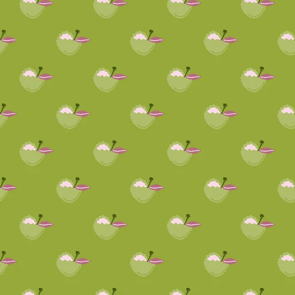 抽象的なリンゴの果実シームレスパターン 果物の飾り テキスタイルプリント カバー グリーティングカードのためのデザイン ヴィンテージベクトルイラスト — ストックベクタ