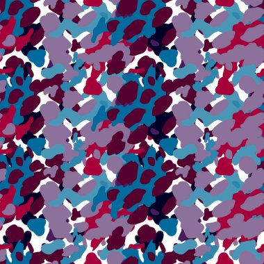 Yaratıcı soyut leopar derisi pürüzsüz desen. Örtülü kamuflaj arka planı. Moda hayvan kürkü duvar kâğıdı. Kumaş, tekstil, ambalaj kağıdı, kapak, poster, tasarım