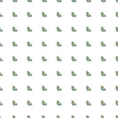 Basit stilize edilmiş güve pürüzsüz desen. Kelebekler duvar kağıdı. Uçan böcek izi. Kumaş, tekstil baskısı, ambalaj kağıdı, kapak, poster tasarımı. Vektör illüstrasyonu