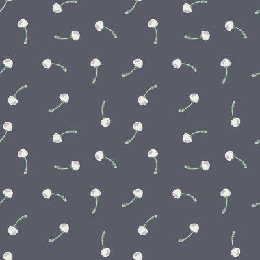 Zehirli mantarlı kusursuz desen. Sihirli sinek agarik duvar kağıdı. Baskı, tekstil, kumaş, moda, iç mekan ve ambalaj kağıdı için tasarlandı. Vektör illüstrasyonu