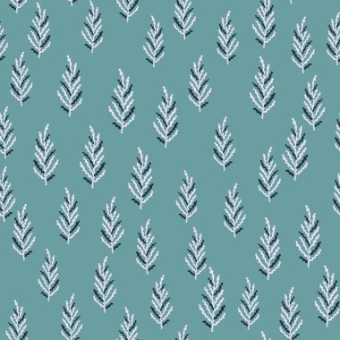 Soyut deniz yosunu arka planı. Organik eğreltiotu kusursuz izler bırakır. Basit bir botanik geçmişi var. Dekoratif orman yaprağı duvar kağıdı. Kumaş tasarımı, tekstil baskısı, ambalaj kağıdı, kapak.