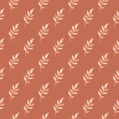 Organik yapraklar pürüzsüz. Basit bir tarz. Botanik geçmişi. Dekoratif orman yaprağı duvar kağıdı. Kumaş tasarımı, tekstil baskısı, ambalaj kağıdı, kapak için. Vektör illüstrasyonu