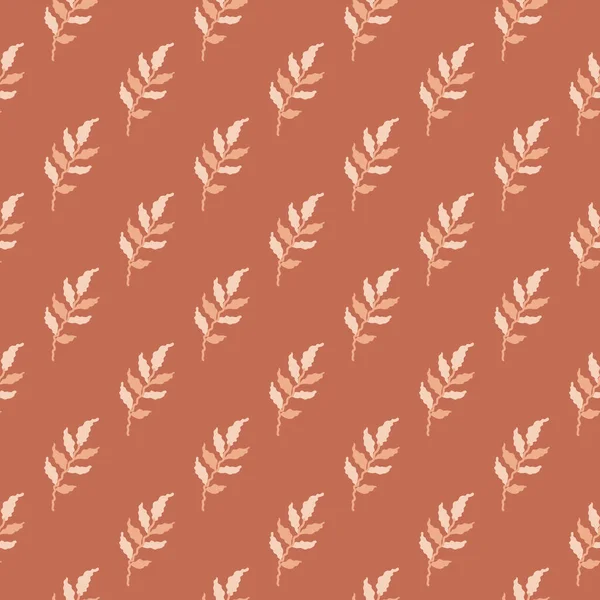Органічне Листя Безшовного Візерунка Простий Стиль Ботанічний Фон Декоративні Лісові — стоковий вектор