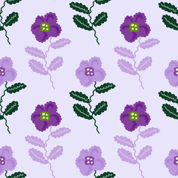 小さな花のシームレスなパターン 抽象的な花飾り 単純な植物の背景 テキスタイルプリント カバーのためのデザイン ヴィンテージベクトルイラスト — ストックベクタ