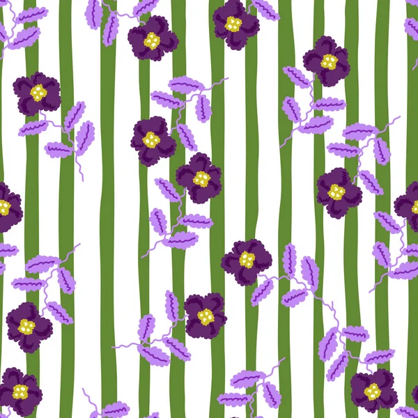 Kleine Blume Nahtlose Muster Abstraktes Florales Ornament Einfache Botanische Kulisse — Stockvektor