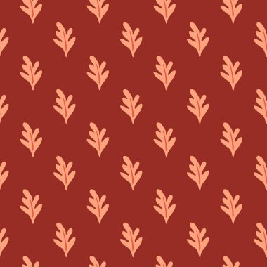 Zarif dikişsiz yaprak desenleri, klasik bir dokunuşla, yeşil yapraklar, dallar. Vektör biçiminde modern botanik illüstrasyon