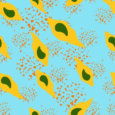 Canlı, doğadan esinlenilmiş illüstrasyon, modern ve eski stilleri kumaş ve dekoratif kağıtlar için kusursuz bir tasarım ile harmanlıyor..