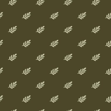 Sanatsal dikişsiz yaprak tasarımı, soyut ve organik elementlerin çok yönlü moda, kağıt ürünleri ve ev dekorunda harmanlanması.