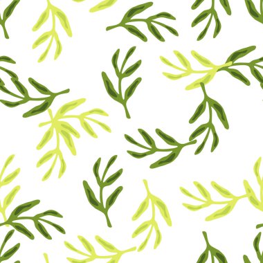 Zarif dikişsiz yaprak deseni, tekstil ve duvar kağıtları için ideal, doğanın güzelliğini modern, dekoratif bir tasarım ile harmanlamak..