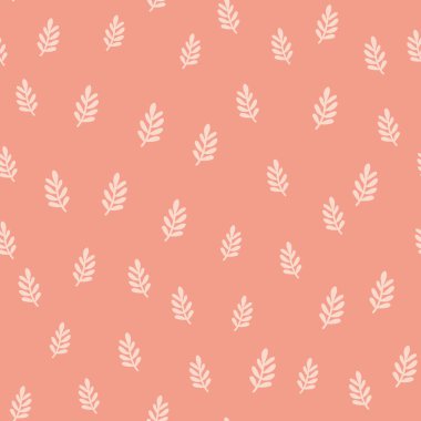 Sanatsal dikişsiz yaprak tasarımı, soyut ve organik elementlerin çok yönlü moda, kağıt ürünleri ve ev dekorunda harmanlanması.