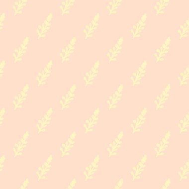 Dekoratif arka planlar ve moda tekstil ürünleri için uygun, kusursuz bir dizaynın şık botanik çizimi, uyumlu yapraklar sergiliyor..