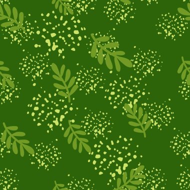 Sanatsal dikişsiz yaprak tasarımı, soyut ve organik elementlerin çok yönlü moda, kağıt ürünleri ve ev dekorunda harmanlanması.