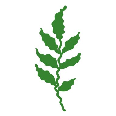 Beyaz arka plandaki zarif yeşil yaprak, doğadaki canlılığı ve uyumu sembolize ediyor..