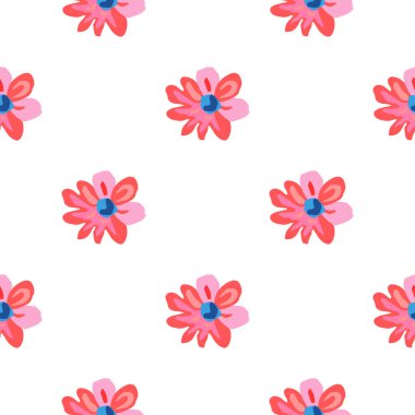 Papatya renginde papatyaları olan büyüleyici, dikişsiz çiçek deseni, bahar ve yaz kumaşı veya duvar kağıdı tasarımları için mükemmel..