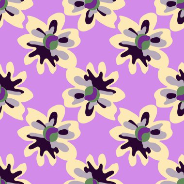 Canlı pembe çiçek deseni, simetrik ve görsel olarak memnun edici bir tasarım yaratıyor..