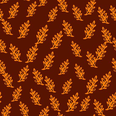 Bitkisel arkaplan yaprakları ve çiçek elementleri, bahar ve sonbahar dekorları için doğa ve sanatı harmanlayan.