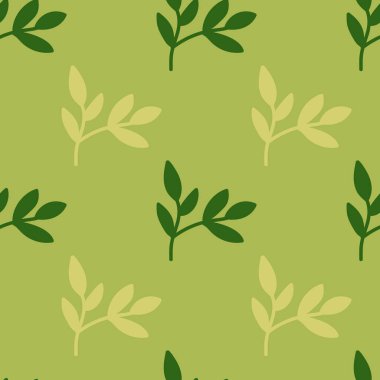 Yaprak ve bitkilerle süslü şık ve organik desenler. İlkbahar ve yaz tekstil ürünleri, duvar kağıtları ve modern kıvrımlı moda tasarımları için mükemmel..