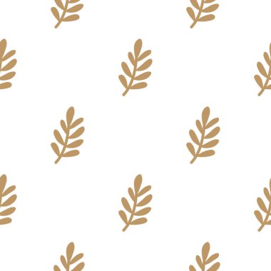 Sanatsal dikişsiz yaprak tasarımı, soyut ve organik elementlerin çok yönlü moda, kağıt ürünleri ve ev dekorunda harmanlanması.