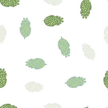 Sanatsal ağaç ve yaprak çizimi tekrarlanan bir desen içinde, moda ve ev dekorasyonu için ideal, doğa ve grafik unsurların yeni bir görünüm için harmanlanması.