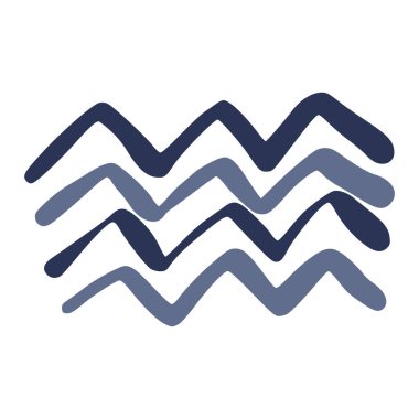 Mavi ve Gri tonlarda Soyut Dalga Çizgileri.