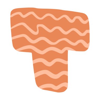 Dalgalı Çizgilerle Şekillendirilmiş Minimalist Orange.