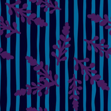 Dekoratif arka planlar ve moda tekstil ürünleri için uygun, kusursuz bir dizaynın şık botanik çizimi, uyumlu yapraklar sergiliyor..