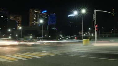 Night city timelapse. 4k footage