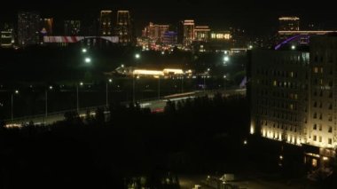 Gece Şehri Zaman Çizelgesi 4K görüntüsü