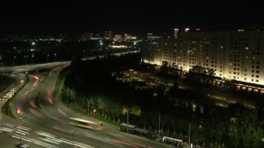 Gece Şehri Zaman Çizelgesi 4K görüntüsü