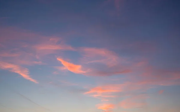 Evening Sky Pastel Colored Clouds — Stock Photo, Image