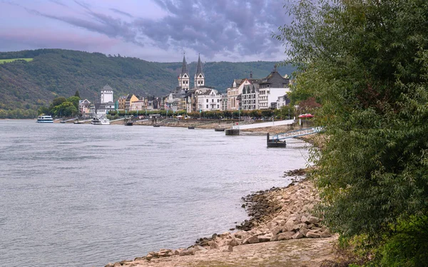 Boppard Γερμανια Οκτωβρίου 2021 Πανοραμική Εικόνα Της Όχθης Του Ποταμού — Φωτογραφία Αρχείου