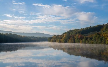 Panoramic image of Lake Henne close to Meschede; Sauerland, Germany
