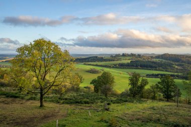 Vulkan Eifel, Rhineland-Palatinate, Almanya 'daki manzaranın panoramik görüntüsü