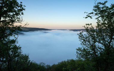 Vadimiz Eifel, Rhineland-Palatinate, Almanya yakınlarındaki güzel manzaranın panoramik görüntüsü.