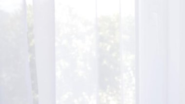 Depresyondaki Sıkıcı Kadın Pencereleri Açıyor, Hasta Üzgün Kız Camdan Dışarıya Bakıyor, Evde Tecrit Edilmiş Kişi