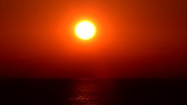 Sunset Bulutları, Sea Beach Timelapse, Sunrise on Seashore, Ocean Sundown in Time Lapse, Summer View Manzarası