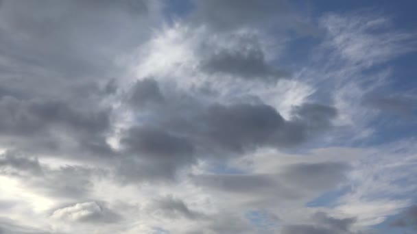 Nuvole Cielo Timelapse Drammatico Tramonto Time Lapse Nuvola Soffice Raggi — Video Stock