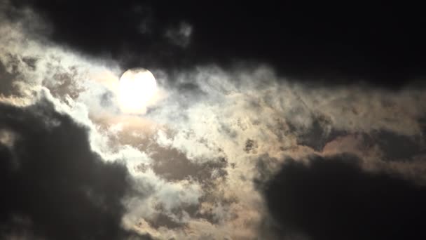 Nuvole Cielo Timelapse Drammatico Tramonto Timelapse Sunny Rays Fluffy Cloud — Video Stock