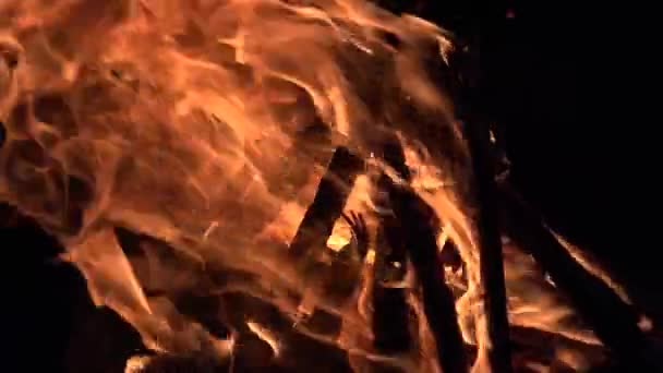 Fire Wood Burning Fire Lighting Flames Smoke Heat Air Pollution — Video Stock