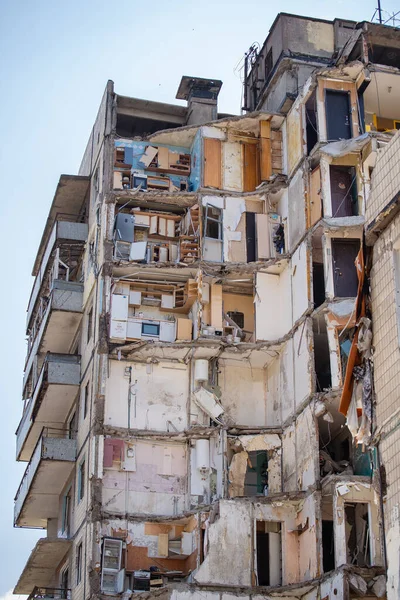 Living Complex Καταστράφηκε Από Ρωσία Πύραυλο Στις Ιανουαρίου Επιθέσεις Πολίτες Φωτογραφία Αρχείου