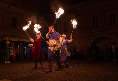 Zilina, Slovakya, Slovakya - 28 Temmuz 2023: İnsanlar Slovakya 'nın Zilina kentinde geleneksel yıllık 